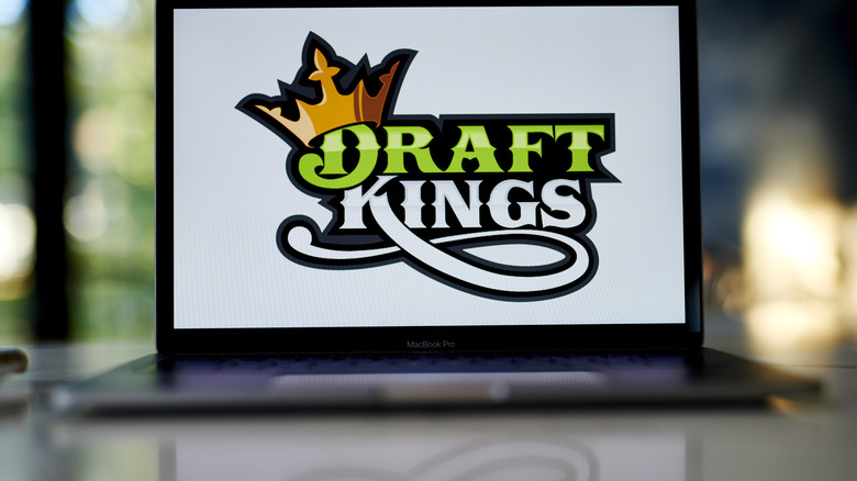 DraftKings logo laptop
