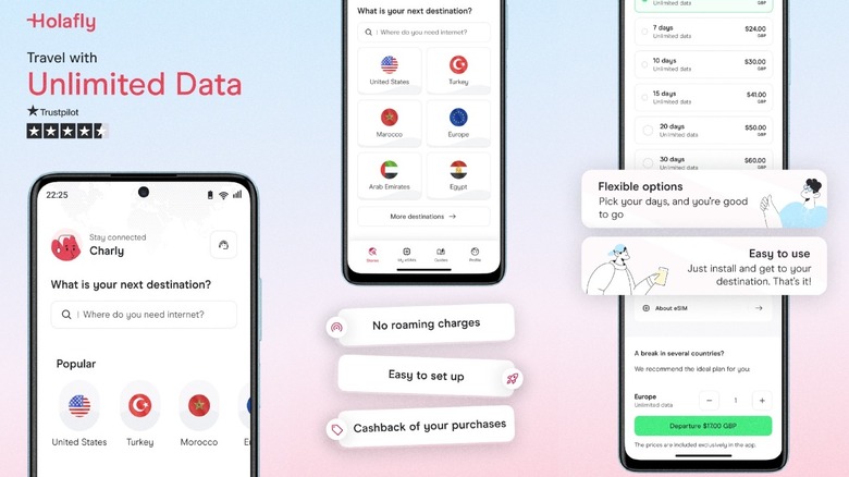 Holafly eSIM app features