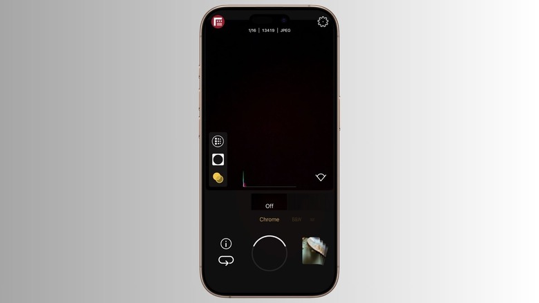 Filmic Firstlight app on an iPhone