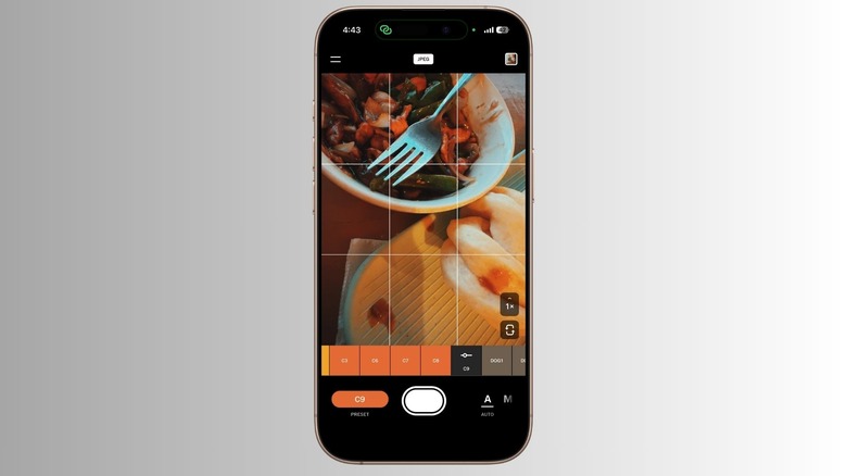 VSCO Capture app on an iPhone.