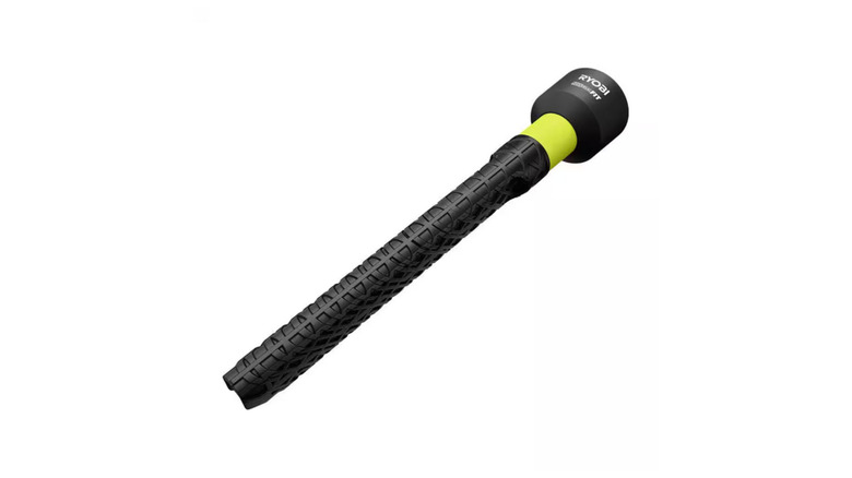 A Ryobi green and black micro crevice vacuum attachment on a white background.