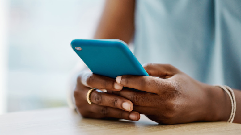 Person using smartphone