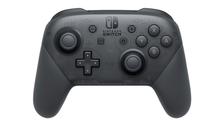 A Nintendo Switch Pro Controller on display