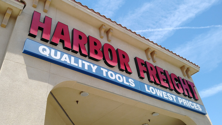 Signage outside a Harbor Freight store in Bakersfield, California