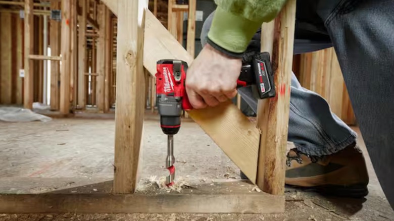 M12 Fuel ½-inch Hammer Drill/Driver in use