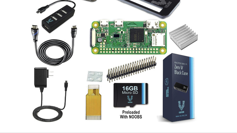 Raspberry Pi Zero W Complete Starter Kit-Premium Black Case Edition