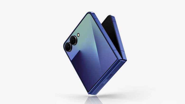 Samsung Galaxy Z Flip 7 on white background