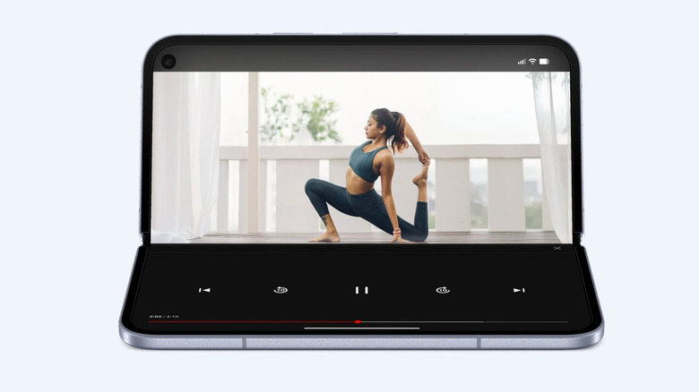 Google Pixel 10 Pro Fold opened on white background