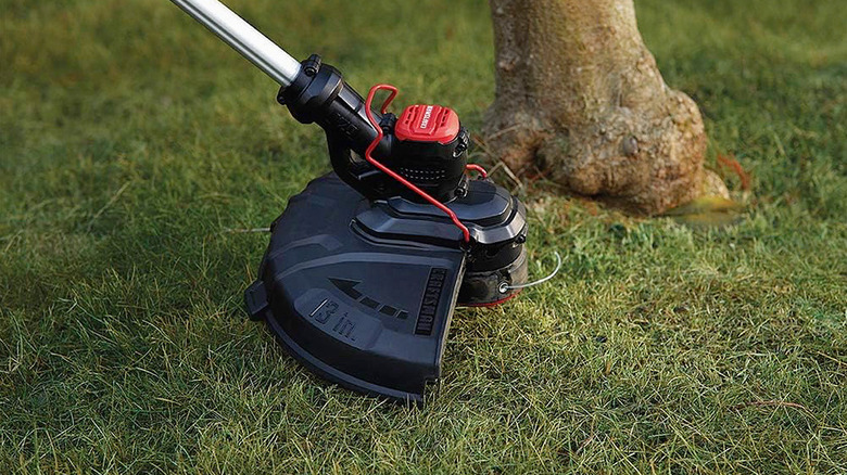 A Craftsman V20 Weedwacker at work.