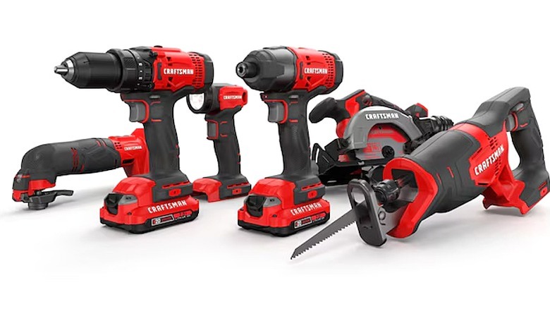 Six Craftsman power tools