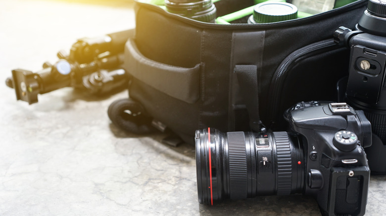 Photographer's camera bag & gear