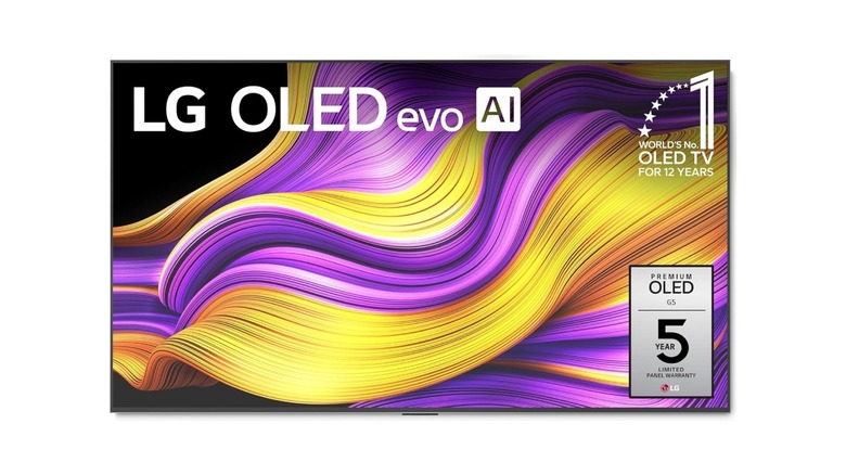 LG G5 65-inch OLED TV on a white background