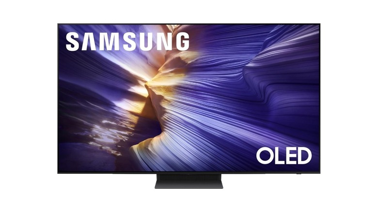 Samsung OLED S90F 65-inch TV  on a white background