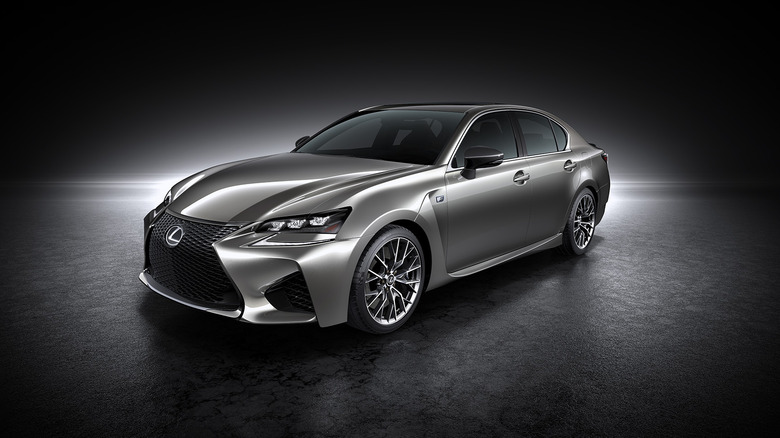 2020 Lexus GS F, front-left three-quarter view