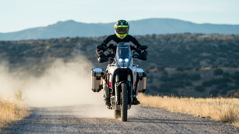 Yamaha Tenere 700 being ridden on a trail