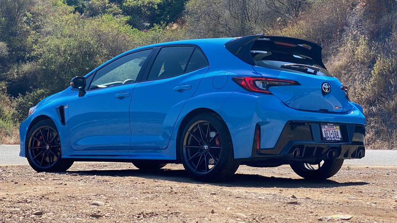 Toyota GR Corolla Parked in the Canyons