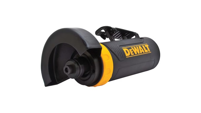 Pneumatic cut-off tool on a white background