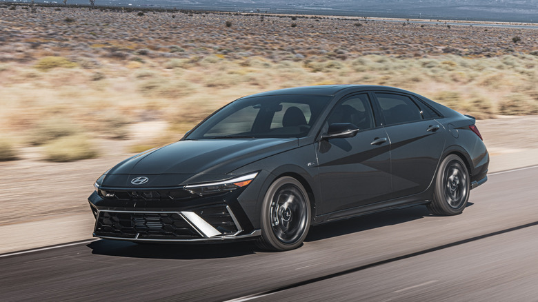 2025 Hyundai Elantra N-Line  dynamic image front 3/4 view