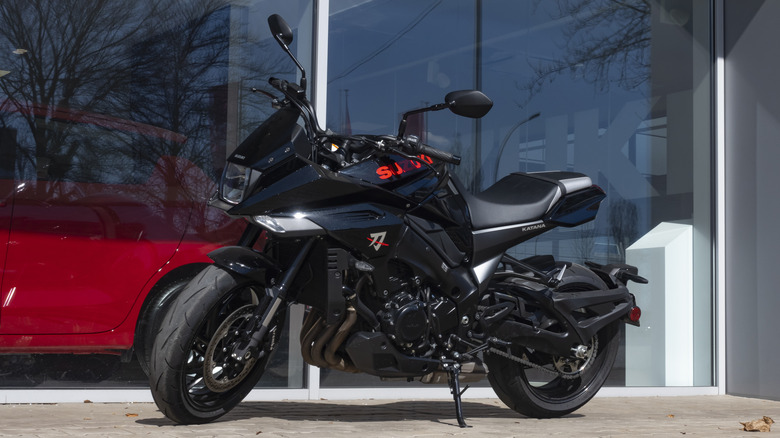 A Suzuki Katana parked on the street