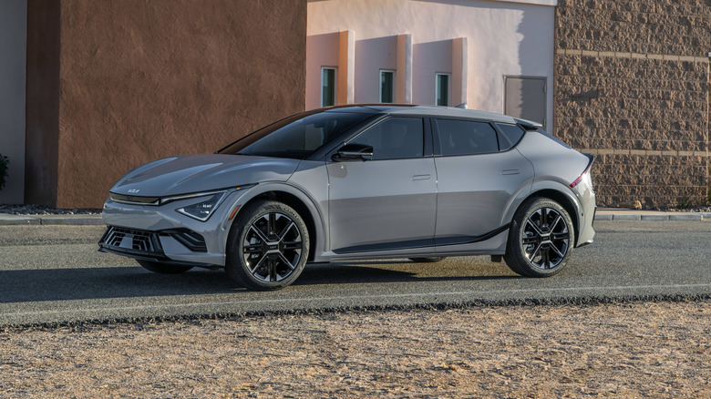 2026 Kia EV6 GT front-to-side 3/4 view