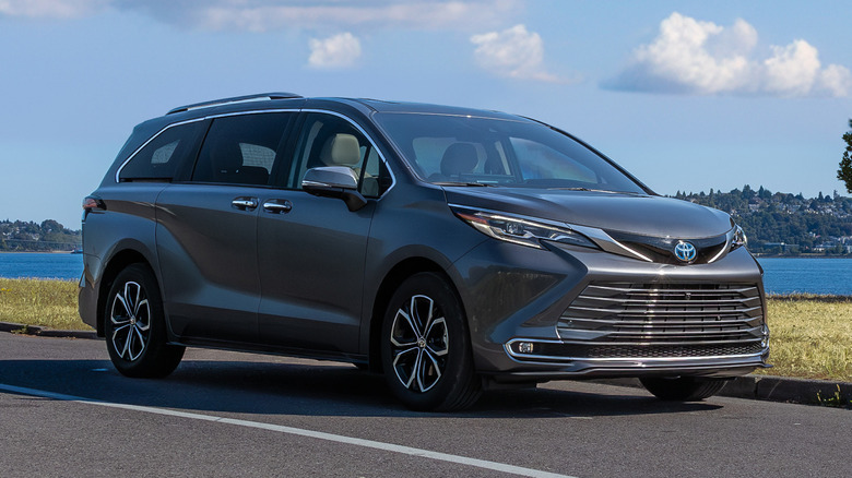 Front quarter view of Toyota Sienna minivan