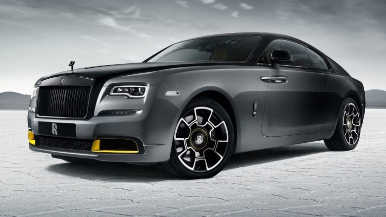 3/4 view of a Rolls-Royce Black Badge Wraith Black Arrow