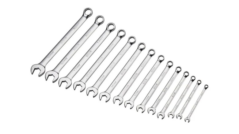 Icon's 14-piece metric combination wrench set on a white background