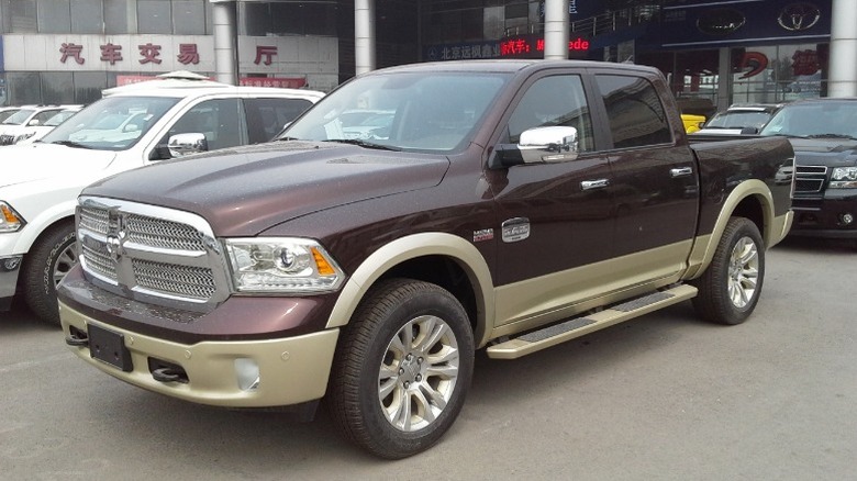 A 2013 Dodge Ram 1500 facelift