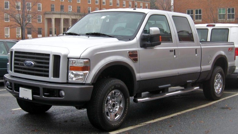 A grey 2008 Ford F-250