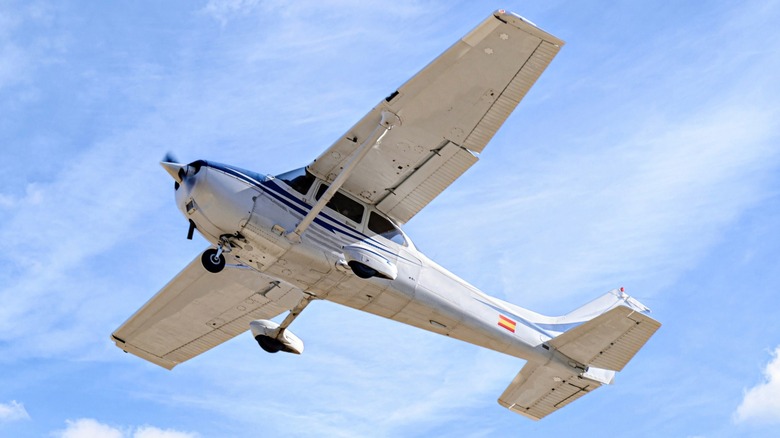 single-engine plane taking off