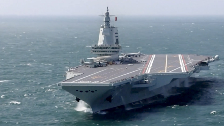 Chinese carrier Fujian at sea