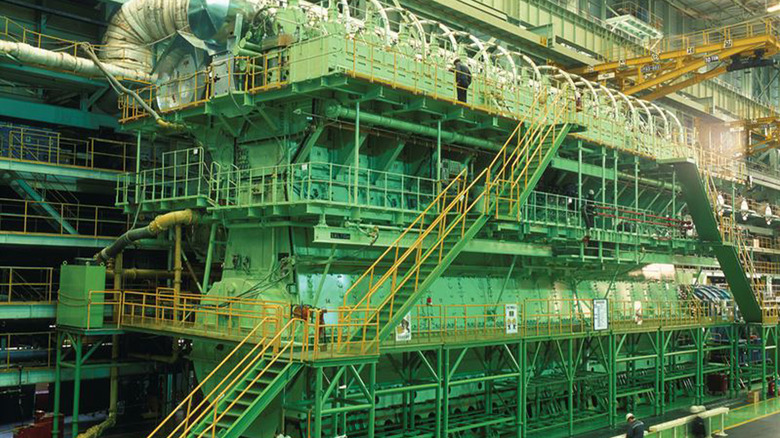 A photo of the massive Wärtsilä-Sulzer RT-flex96C