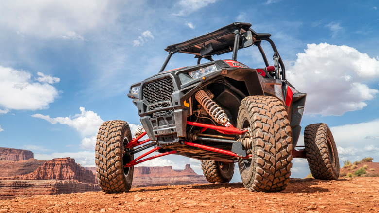 Polaris UTV in desert