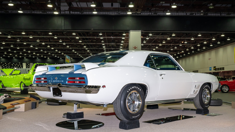 1969 Pontiac Trans Am rear 3/4 view on display