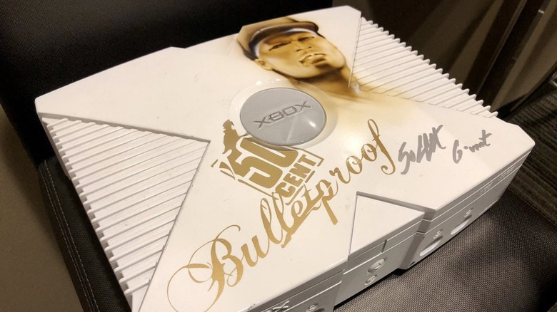 50 cent white xbox console
