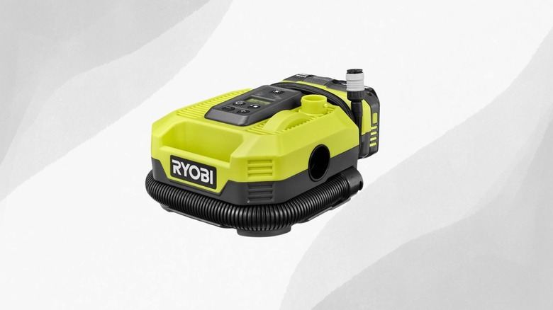 Ryobi Model PCL031B air pump on display
