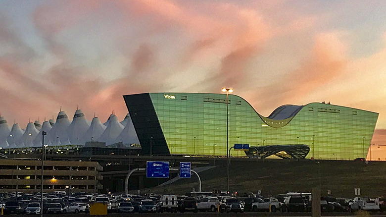 The Westin Hotel at DIA at sunrise