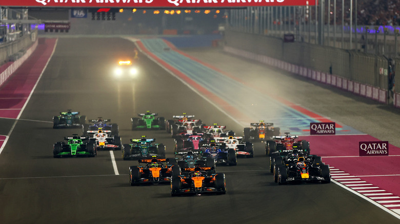 A shot of the 2025 Qatar Grand Prix start