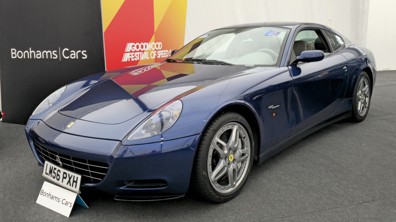 Blue Ferrari 612 Scaglietti on display at Goodwood Festival of Speed