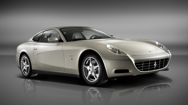 Silver Ferrari 612 Scaglietti studio photo