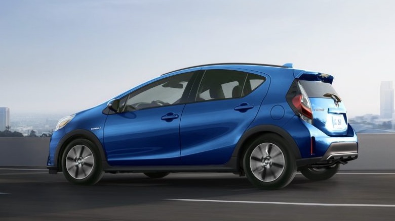 2018 Toyota Prius c on highway