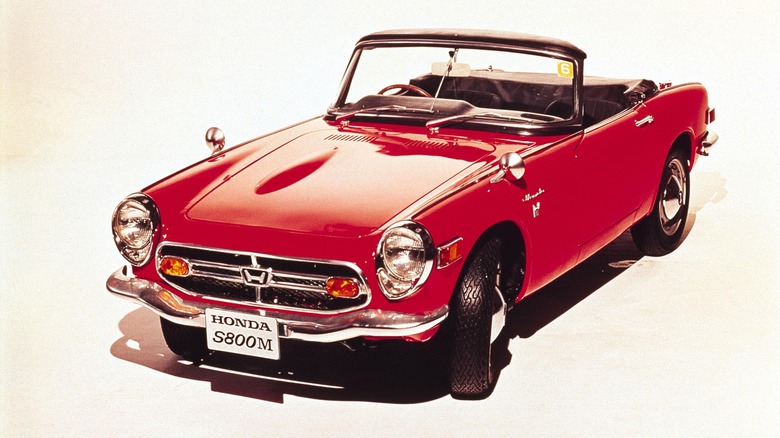 Red Honda S800 M roadster