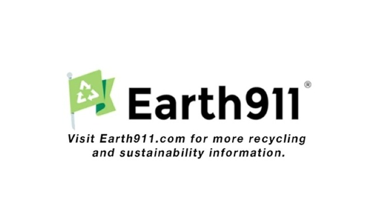 The logo and name of Earth 911 with its website