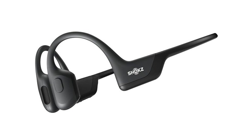 Shokz headphones on white background