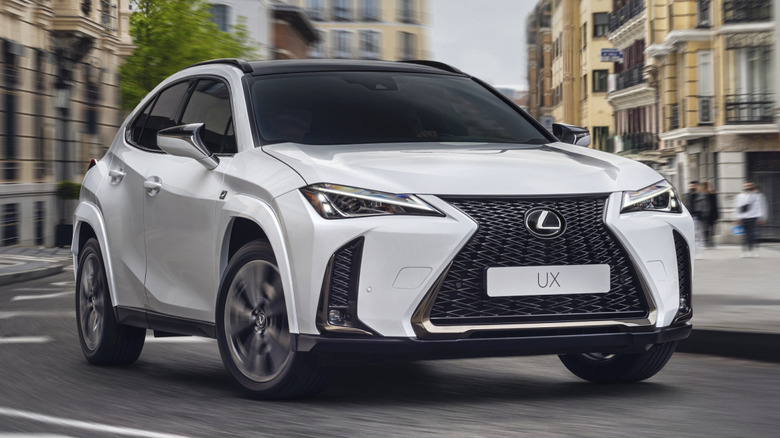 Lexus UX on the road