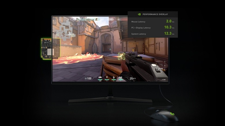 Nvidia Reflex example with performance overlay