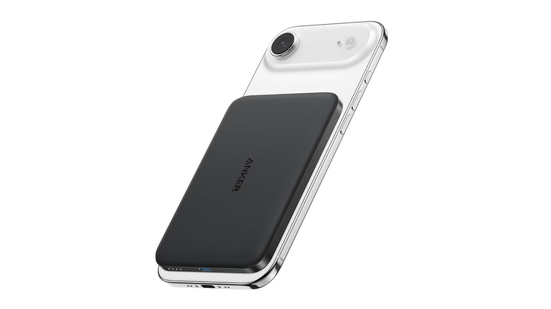 Anker Nano power bank on an iPhone Air