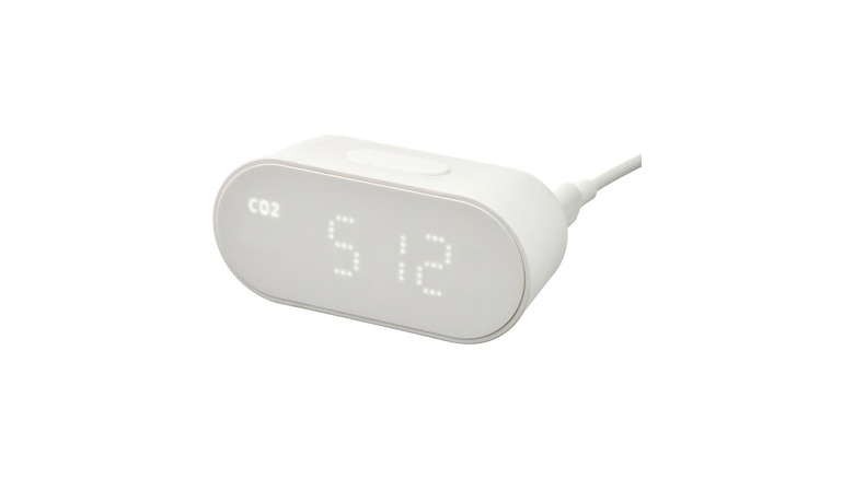 A close up of the IKEA Alpstuga Air Quality Sensor