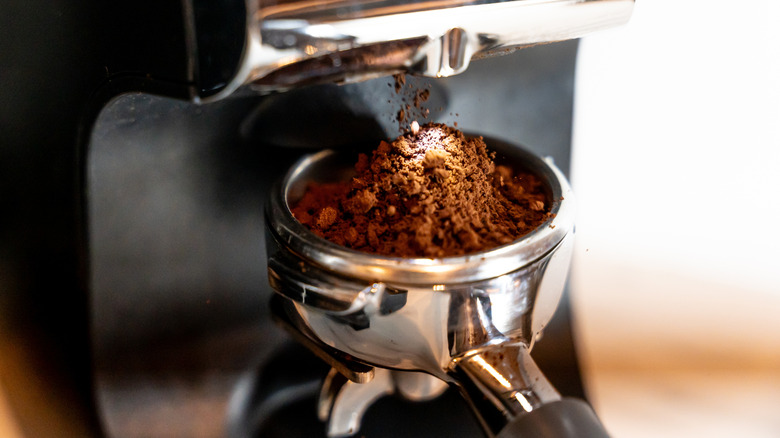 Close up of coffee grounds