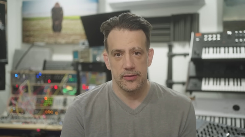 Benn Jordan in studio talking to camera